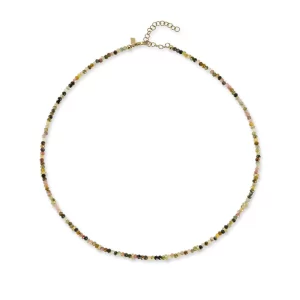 EF Collection BIRTHSTONE BEAD NECKLACE IN TOURMALINE