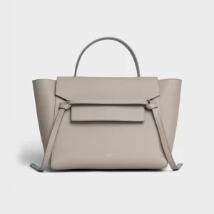 CELINE MINI BELT BAG IN GRAINED CALFSKIN (LIGHT TAUPE)