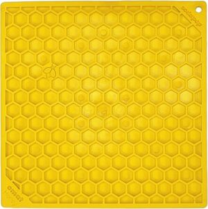 SodaPup Honeycomb eMat – Durable Lick Mat Feeder Made in USA from Non-Toxic, Pet-Safe, Food Safe Rubber for Mental Stimulation, Avoiding Overfeeding, Fresh Breath, Digestive Health, Calming, & More