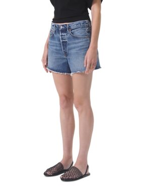 Agolde Parker Cutoff Denim Shorts in Ruin