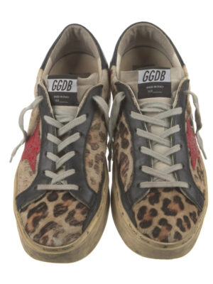 Golden Goose Ponyhair Animal Print Sneakers