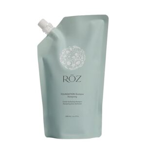 RŌZ Foundation Shampoo Refill, Shampoo – BPA-Free Pouch, Vegan, Cruelty free, Silicone free, Paraben free, SLS free, Triclosan free, Gluten free